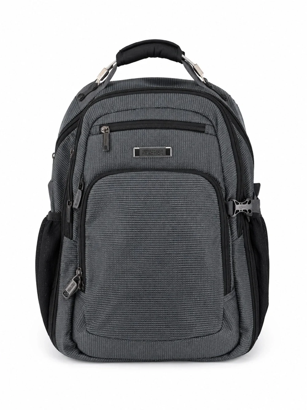 Kenneth Cole Reaction Gray Multi-Compartment Laptop Backpack Travel Business Bag